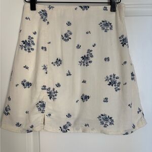 American Eagle Outfitters Blue Floral Mini Skirt